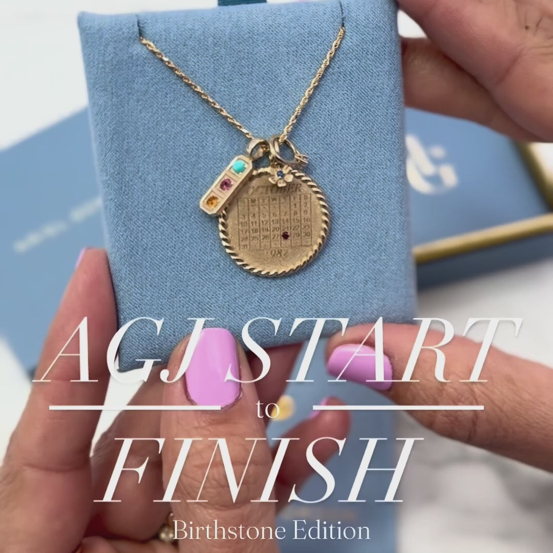 Birthstone Ring Necklace 14k Gold Custom Necklace – Ariel Gordon