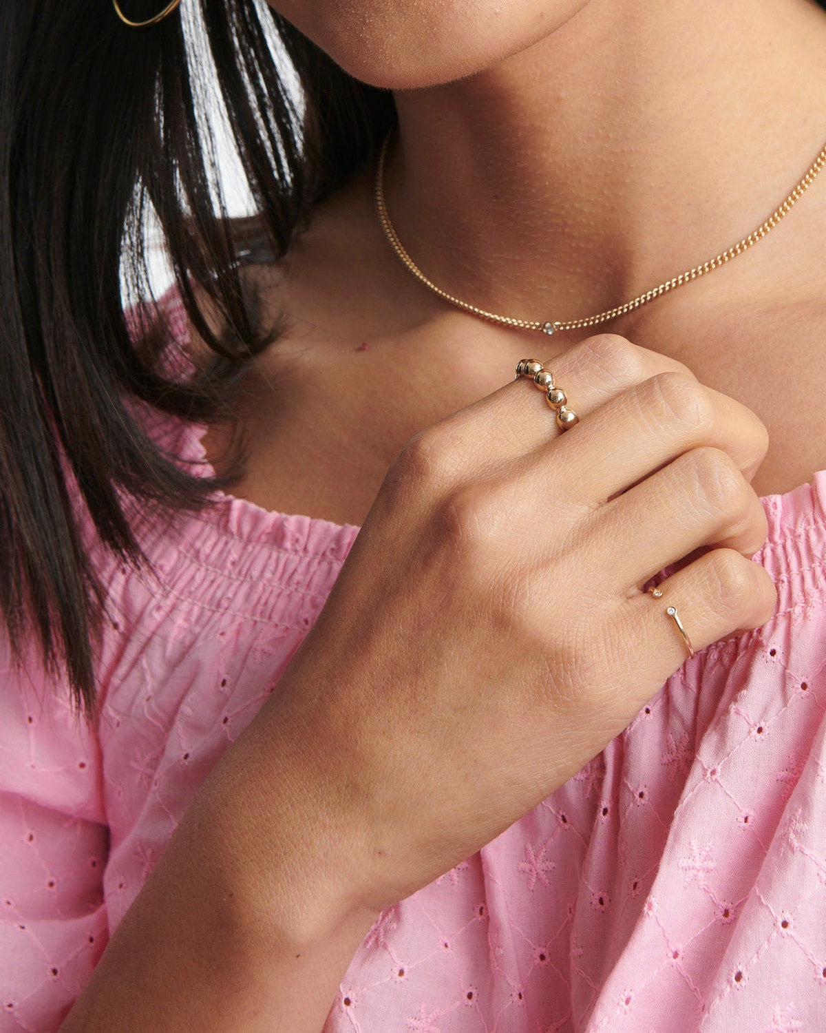 Dual Birthstone Ring, styled photo