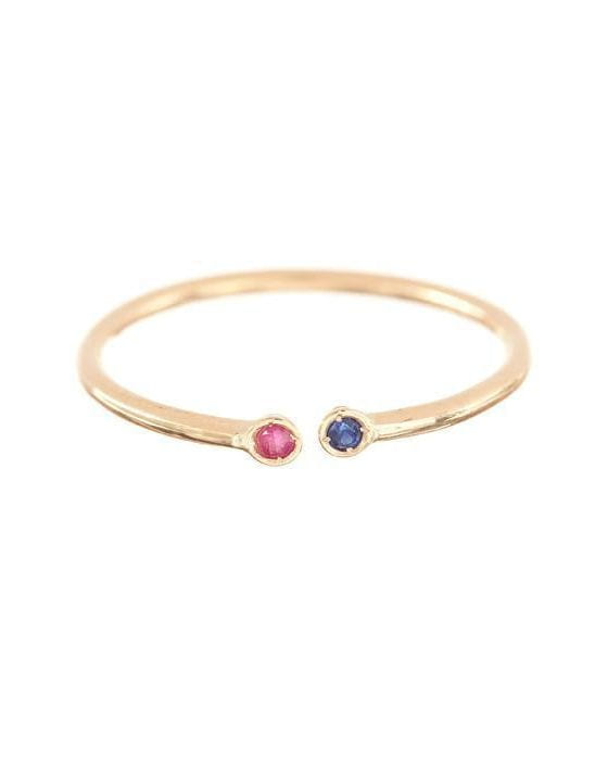 Dual Birthstone Ring, product photo