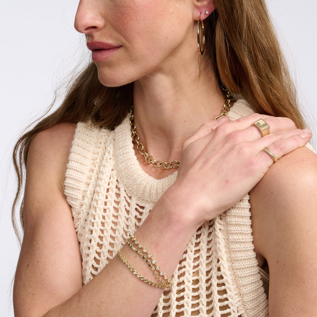 Varsity Initial Ring -- Ariel Gordon Jewelry