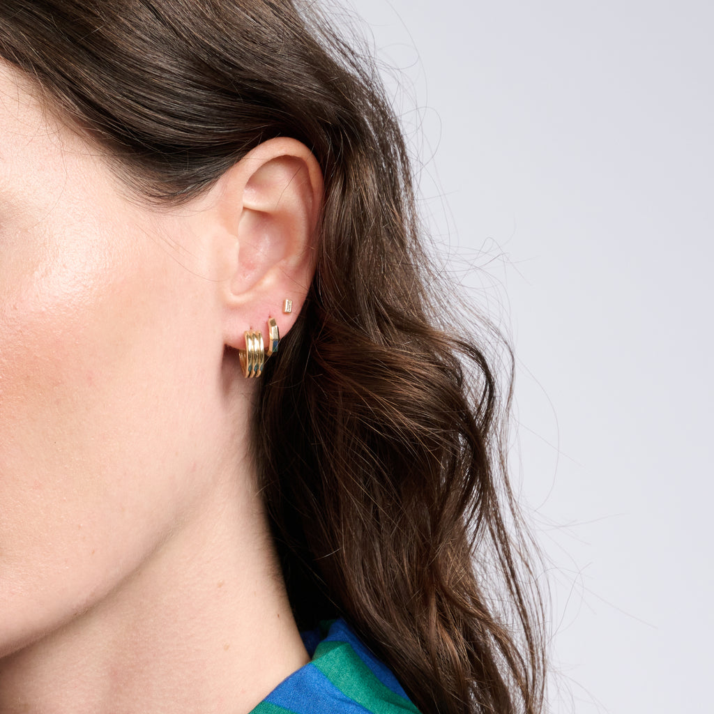 Baby Baguette Diamond Studs -- Ariel Gordon Jewelry