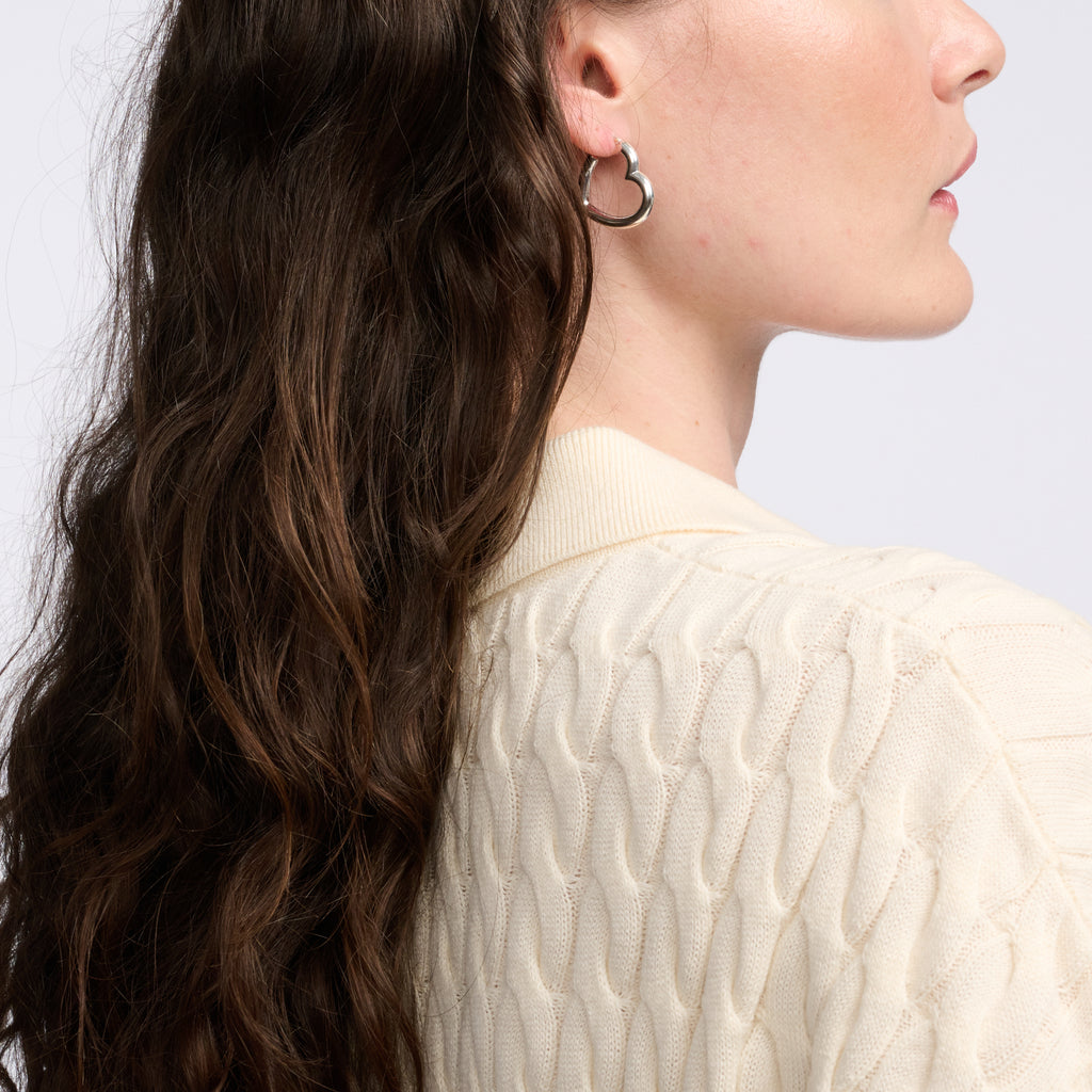 Sterling Silver Heart Helium Hoops -- Ariel Gordon Jewelry