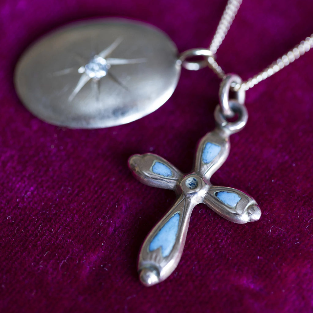 Turn of the Century Inlay Cross -- Ariel Gordon Jewelry