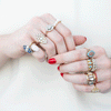 Cameo Eternity Ring - Cameo Eternity Ring -- Ariel Gordon Jewelry