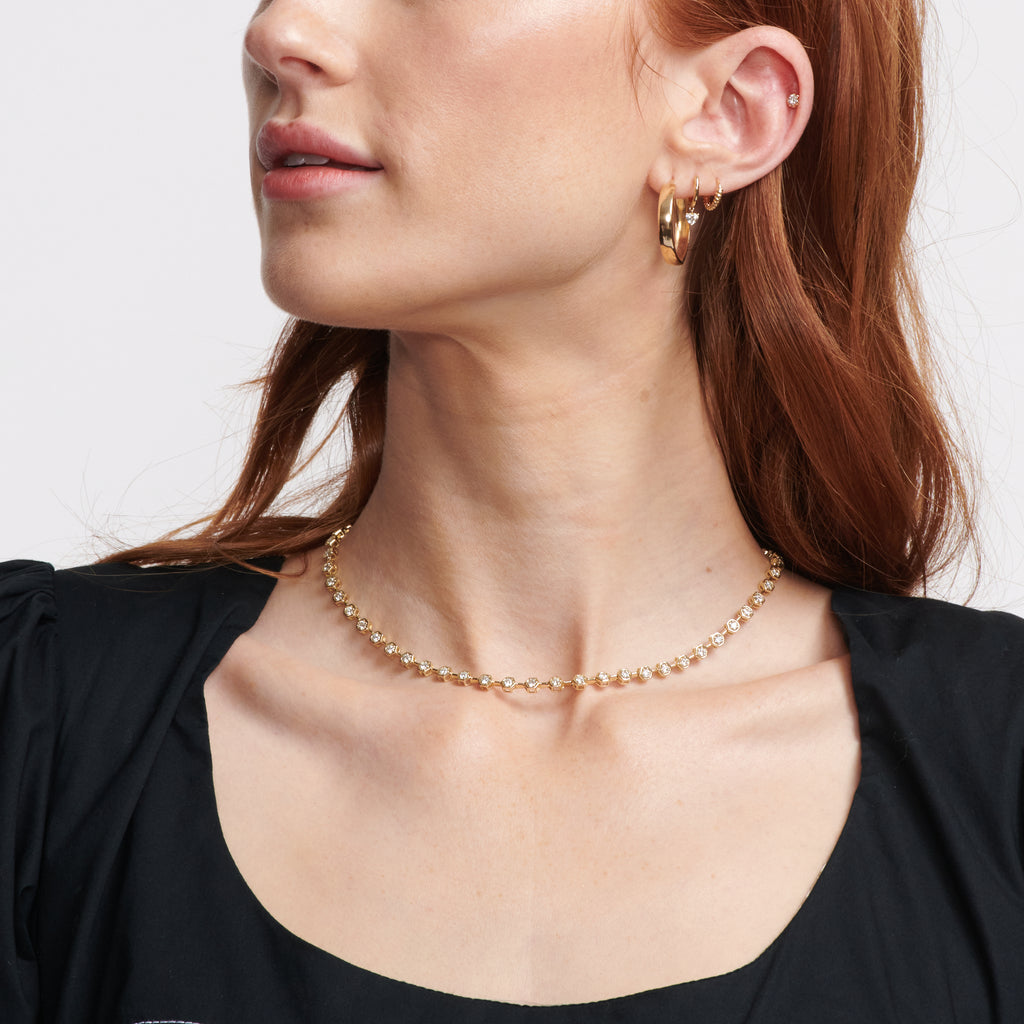 Diamond Hex Tennis Necklace -- Ariel Gordon Jewelry