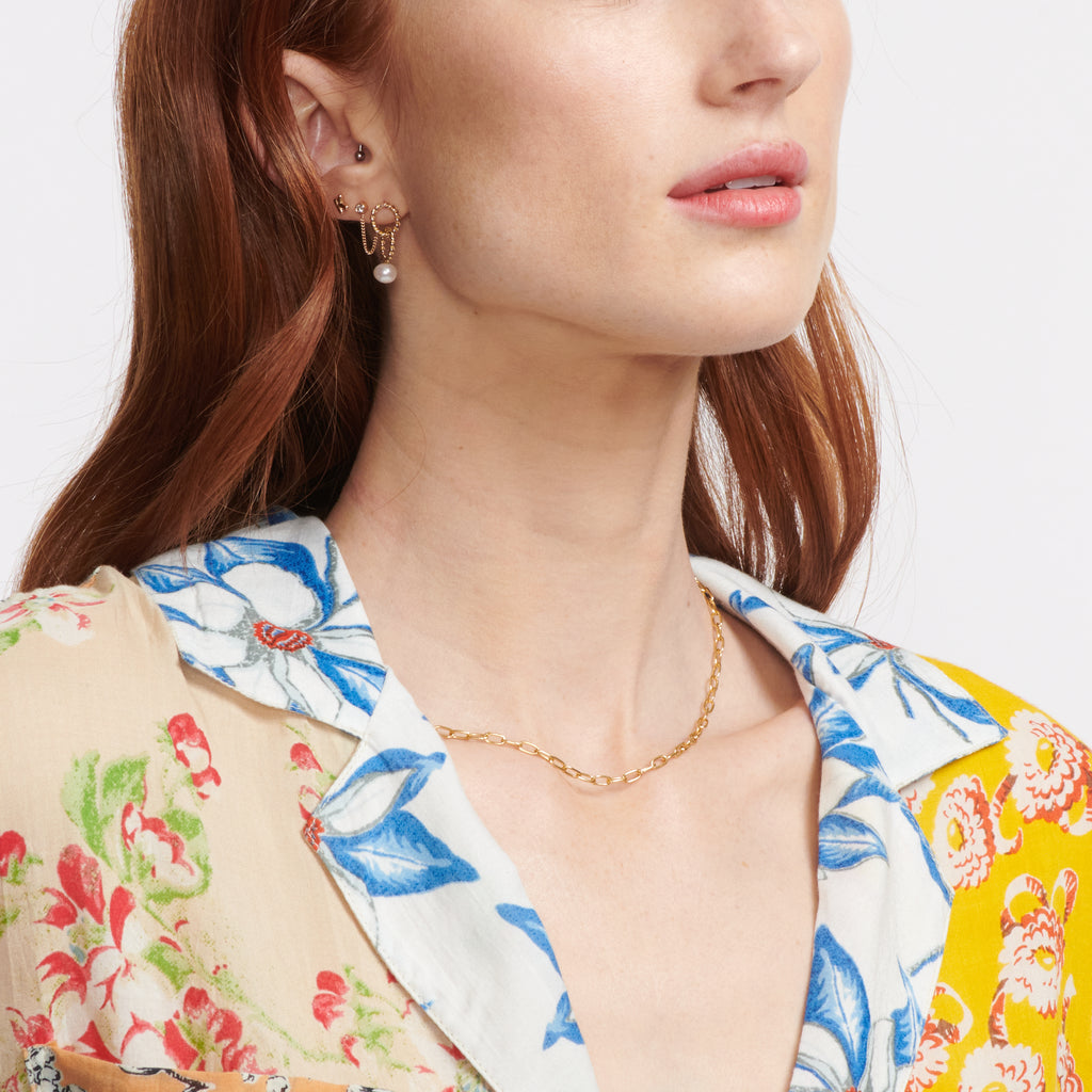 Mini Helium Initial Studs -- Ariel Gordon Jewelry