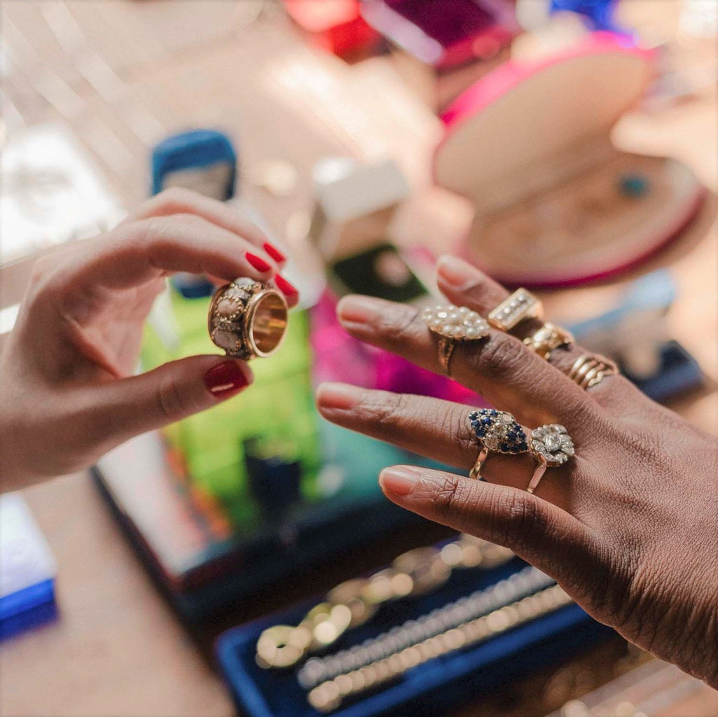 Cameo Eternity Ring -- Ariel Gordon Jewelry