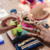 Sapphire and Diamond Navette Ring - Sapphire and Diamond Navette Ring -- Ariel Gordon Jewelry