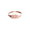Petite Signet Ring - Rose Gold & Sterling Silver - Petite Signet Ring - Rose Gold & Sterling Silver -- Ariel Gordon Jewelry