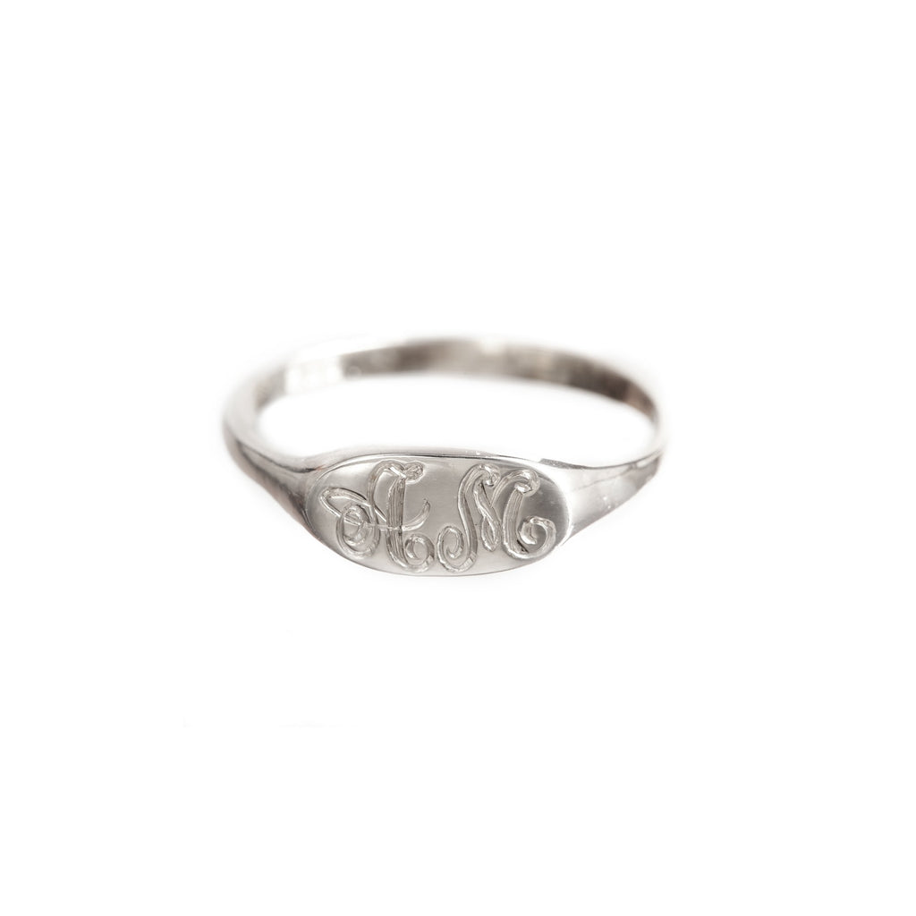 Petite Signet Ring - Rose Gold & Sterling Silver -- Ariel Gordon Jewelry