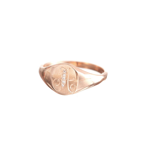 Classic Signet Ring - Rose Gold & Sterling Silver