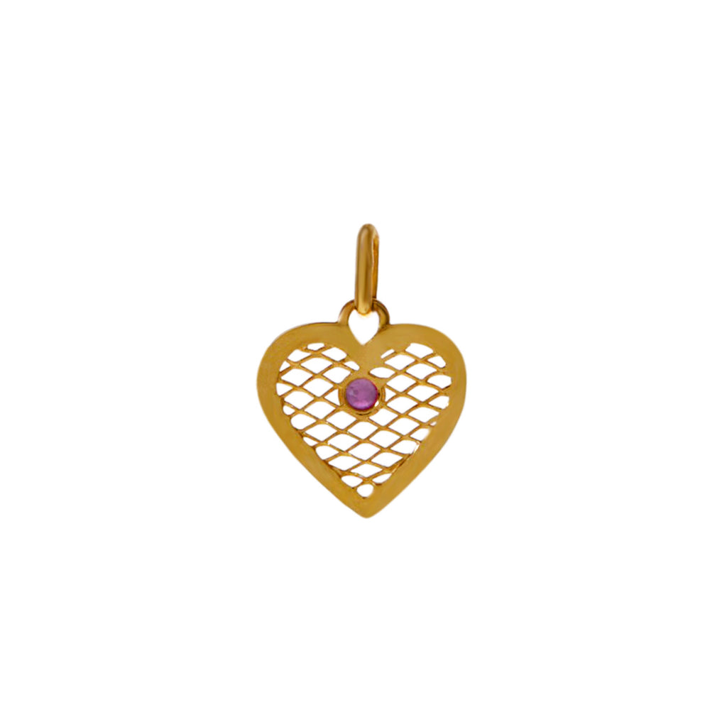 Ruby Lattice Heart -- Ariel Gordon Jewelry