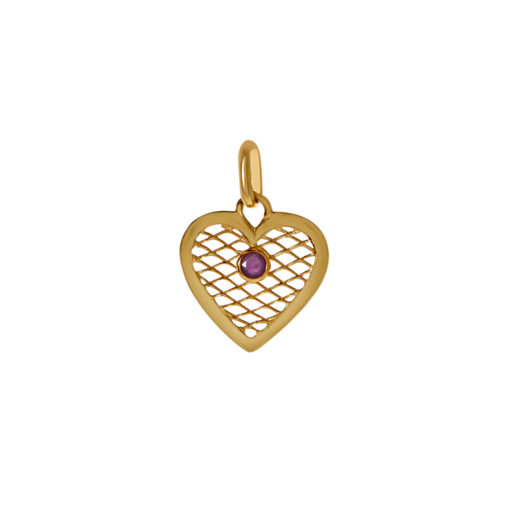 Ruby Lattice Heart -- Ariel Gordon Jewelry