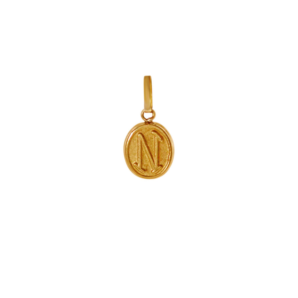 18k N Charm -- Ariel Gordon Jewelry