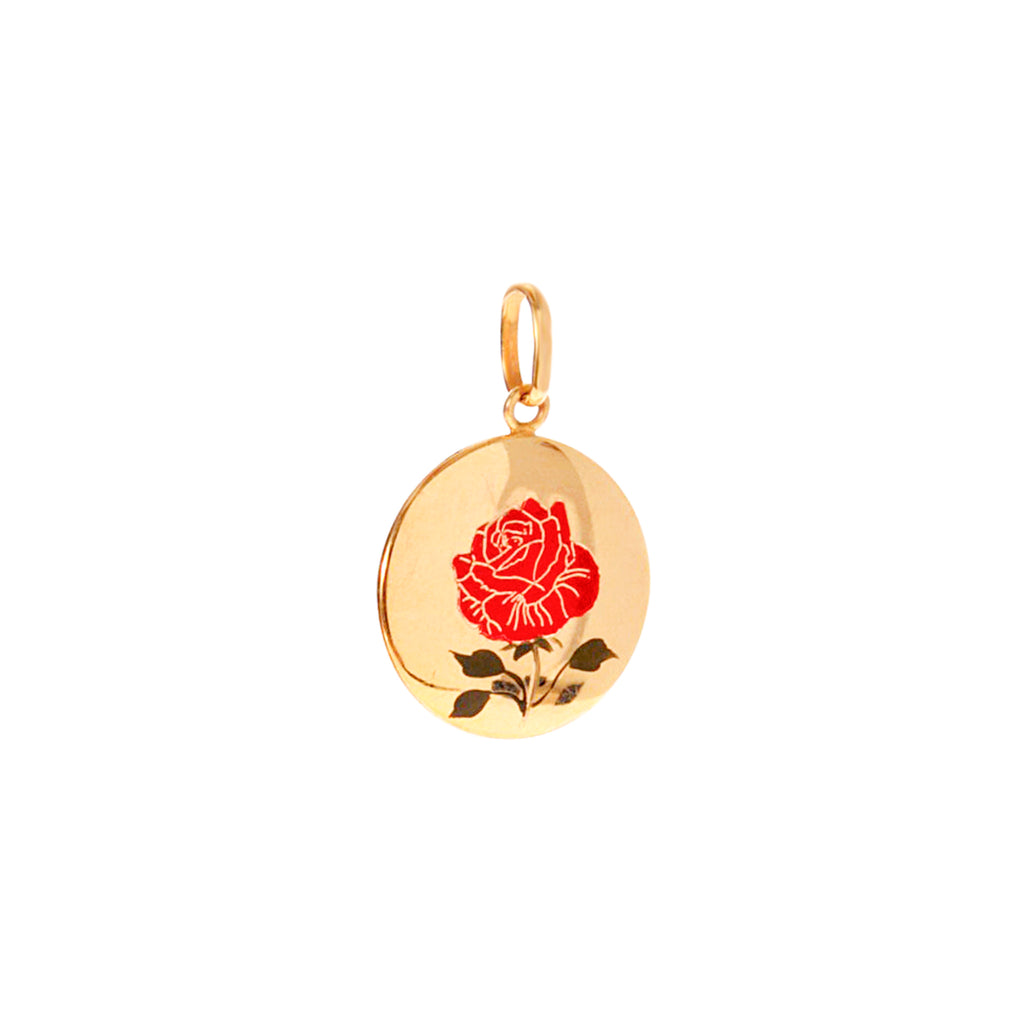 Enamel Rose Pendant -- Ariel Gordon Jewelry
