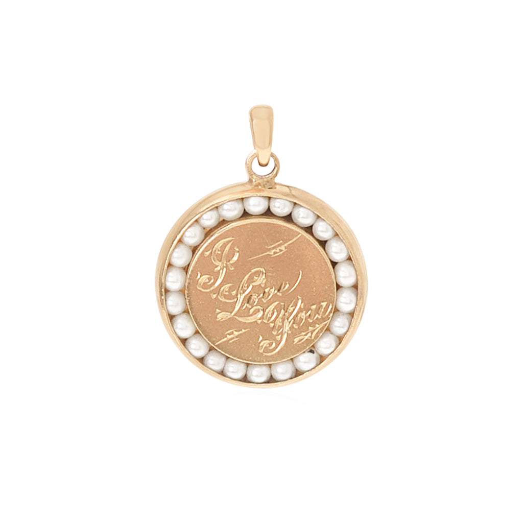 Pearl 'I Love You' Pendant -- Ariel Gordon Jewelry