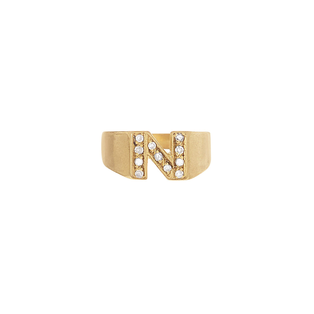 Pave N Ring -- Ariel Gordon Jewelry