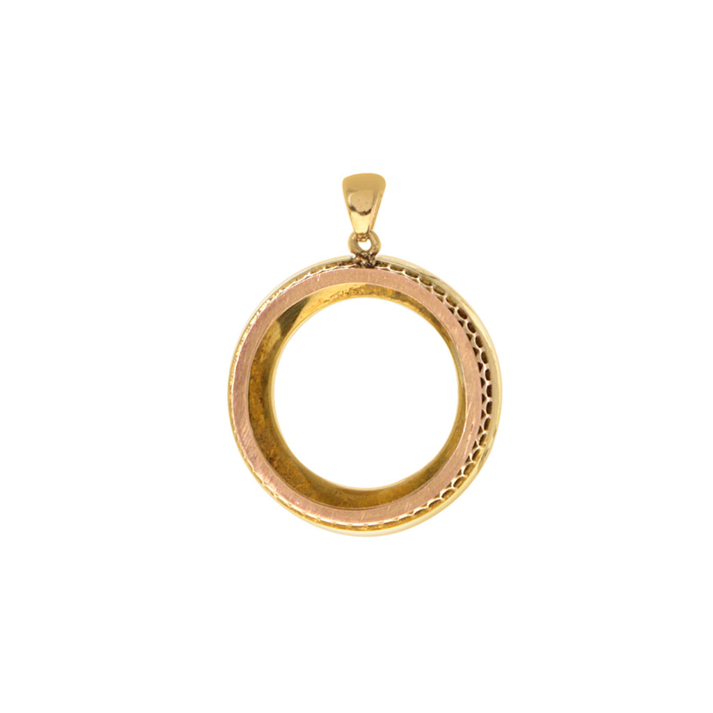 Turquoise and Pearl Halo Pendant -- Ariel Gordon Jewelry