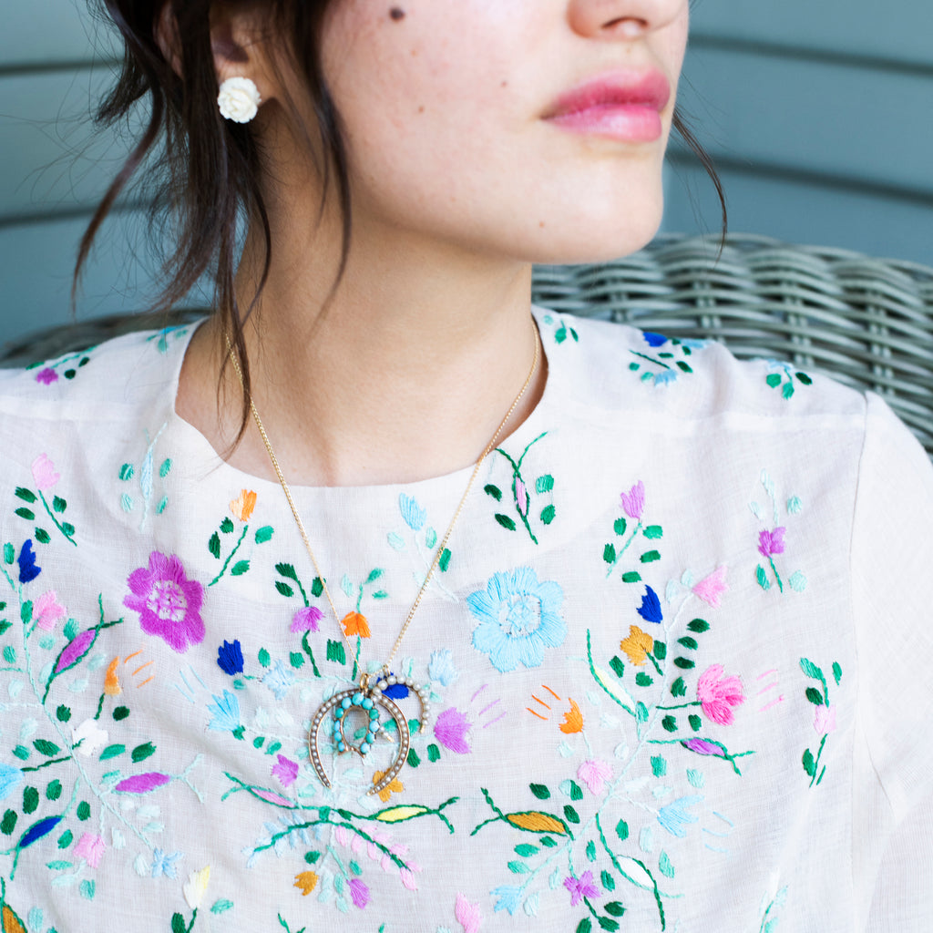 Seed Pearl Horseshoe -- Ariel Gordon Jewelry
