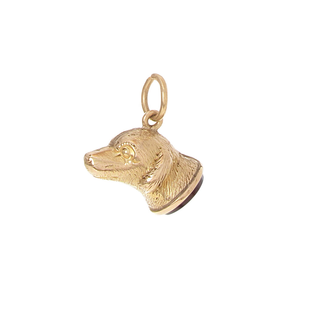 Georgian Carnelian Dog Fob -- Ariel Gordon Jewelry