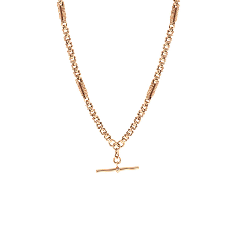Engraved Albert Chain Necklace