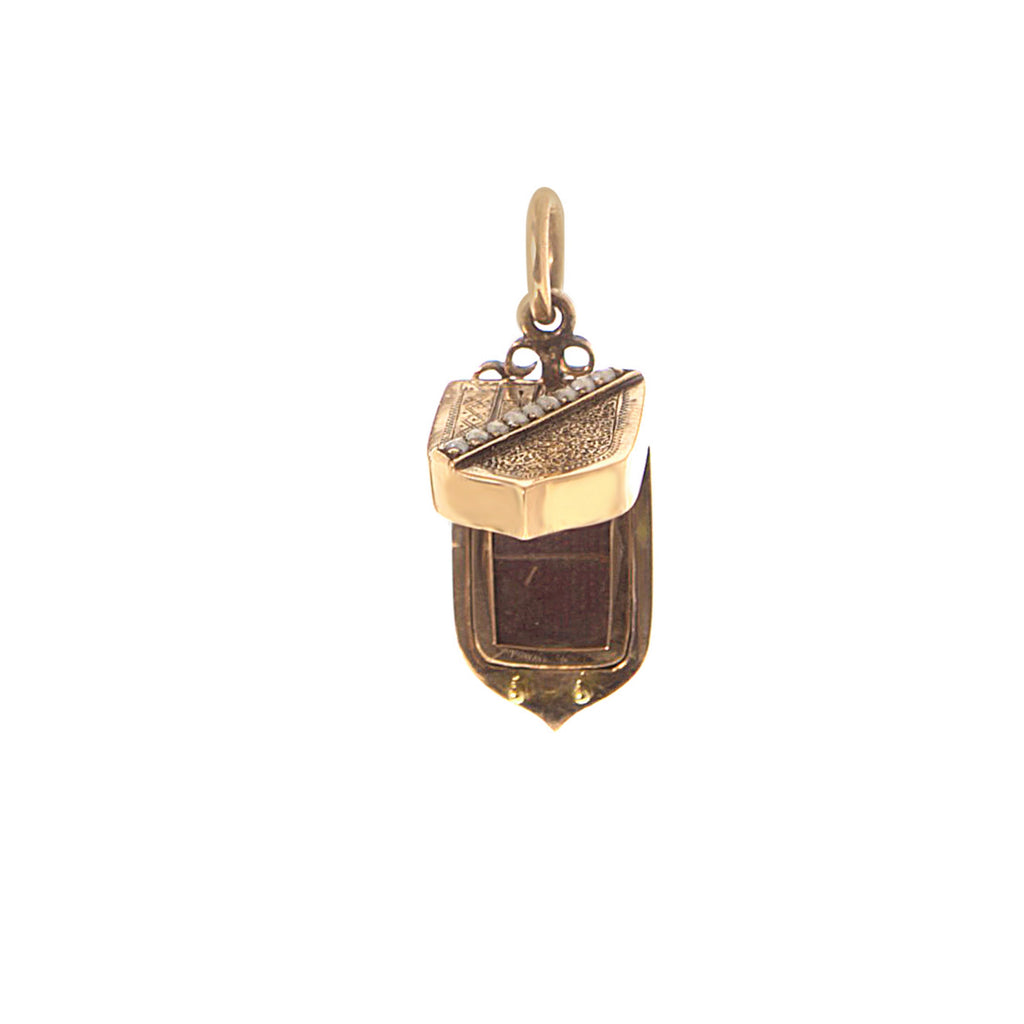 Pearl Shield Locket -- Ariel Gordon Jewelry