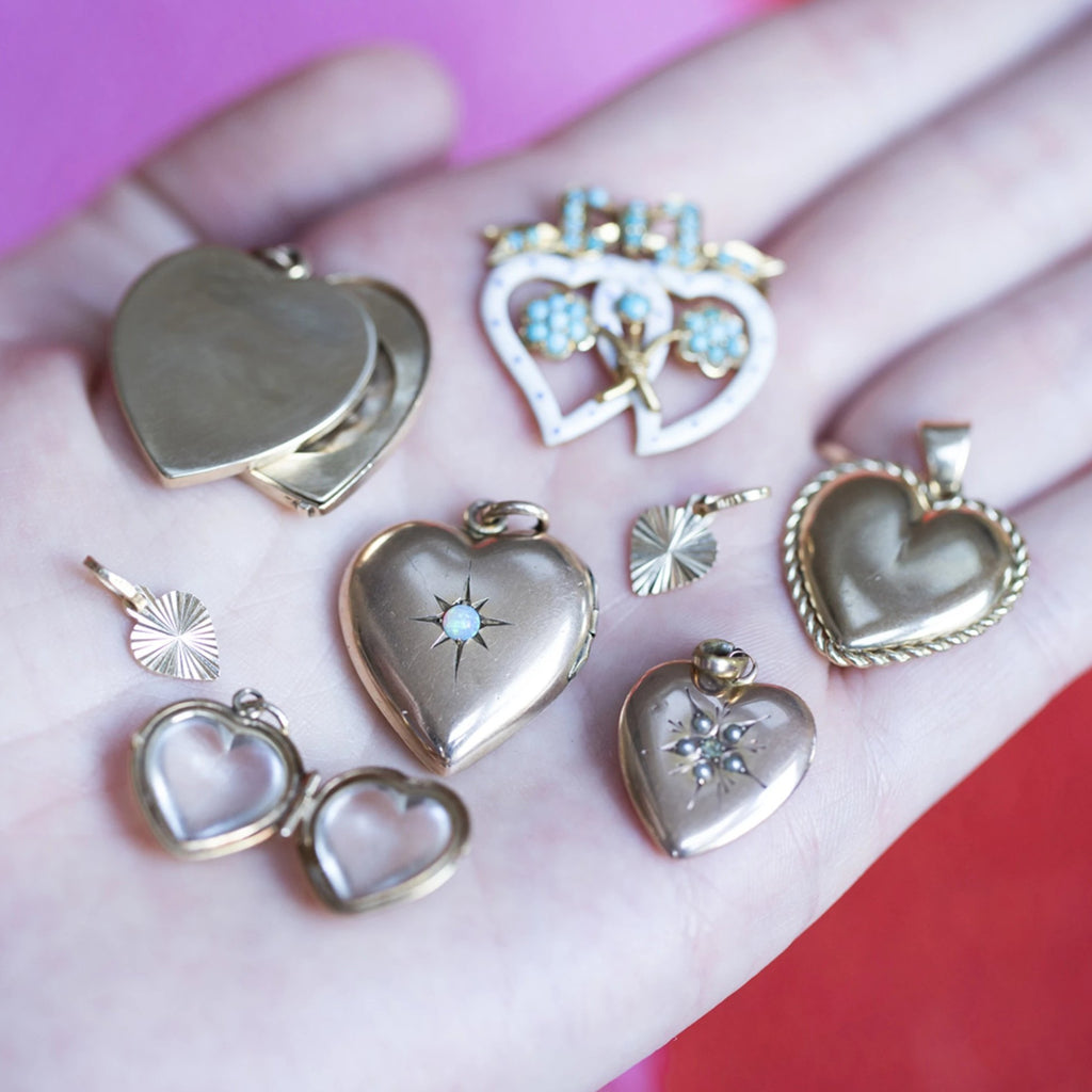 Victorian Puffed Heart Charm -- Ariel Gordon Jewelry