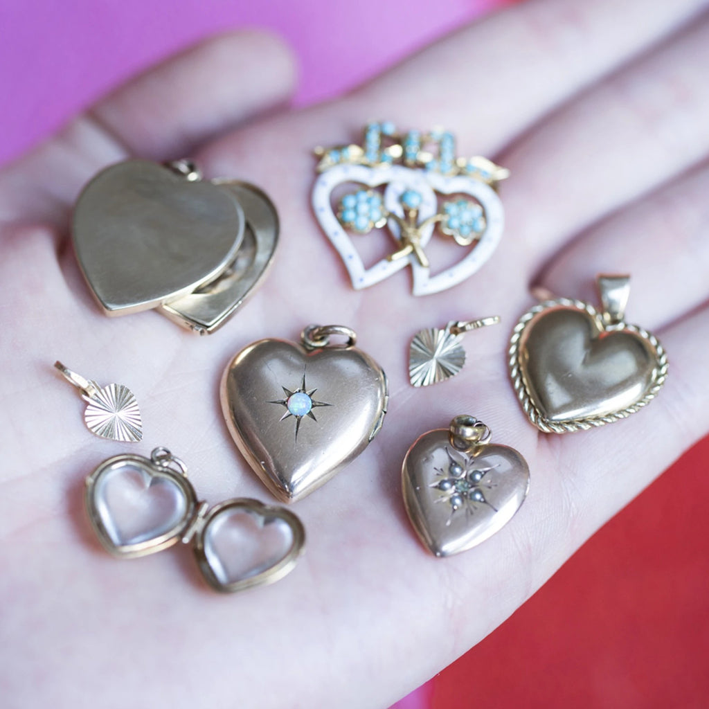 Victorian Opal Heart Locket -- Ariel Gordon Jewelry