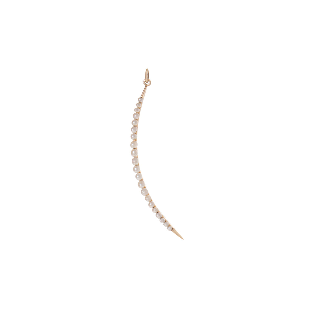 Seed Pearl Crescent Pendant -- Ariel Gordon Jewelry