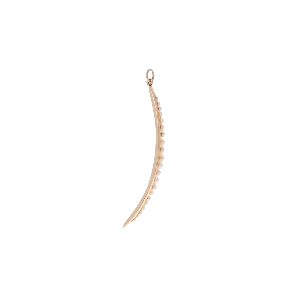 Seed Pearl Crescent Pendant -- Ariel Gordon Jewelry