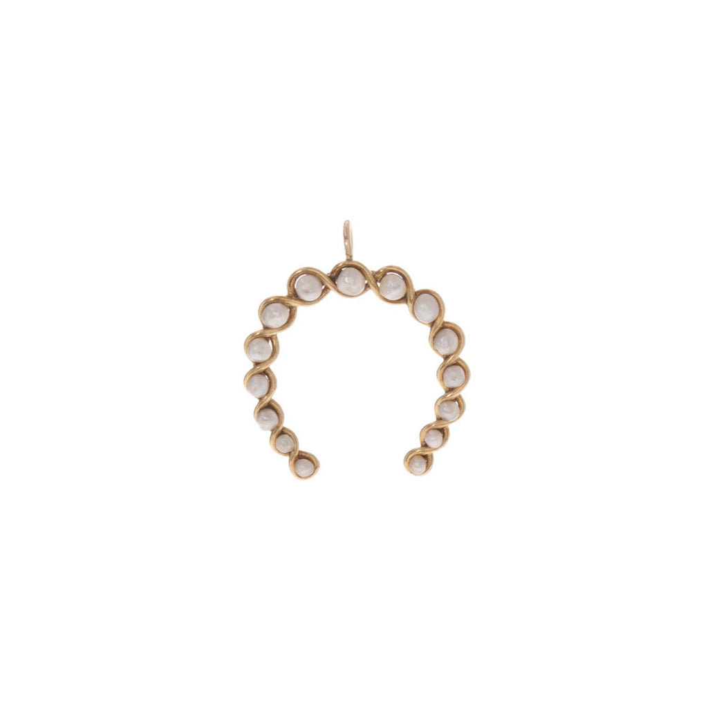 Seed Pearl Twist Horseshoe -- Ariel Gordon Jewelry