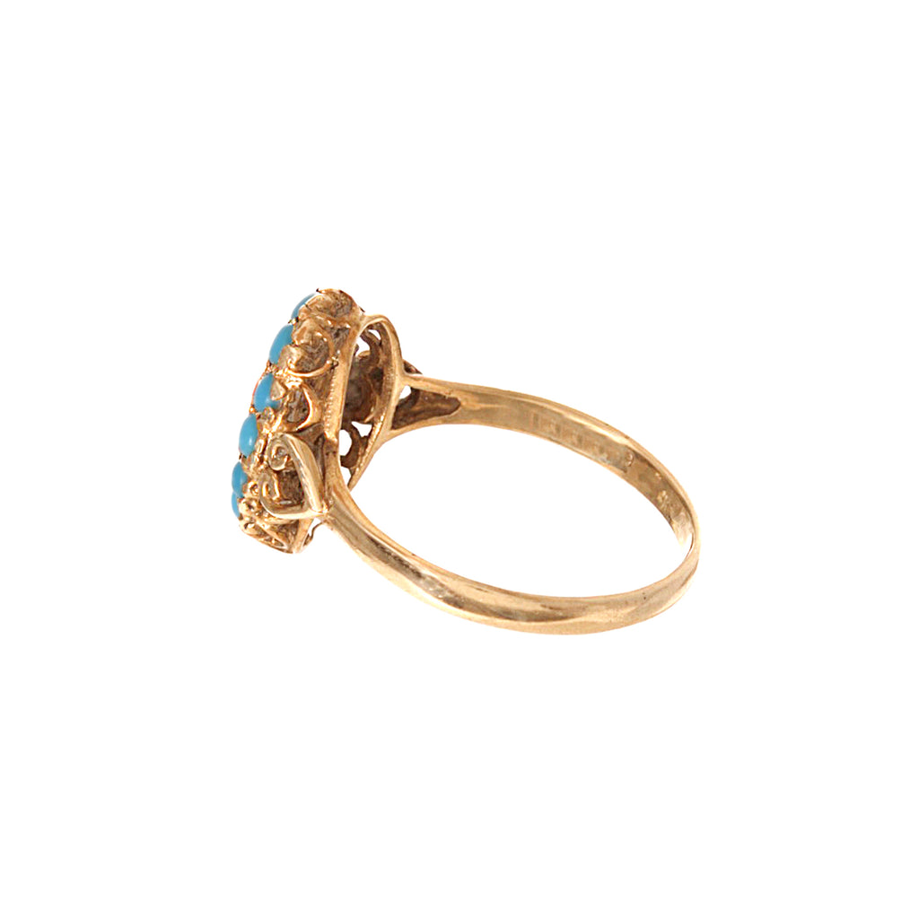 Turquoise and Coral Ring -- Ariel Gordon Jewelry