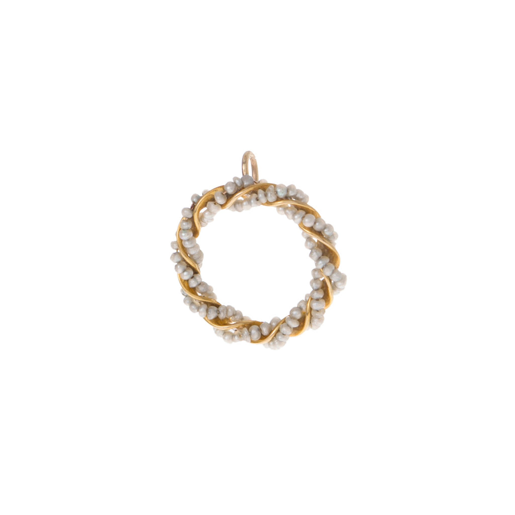 Twisted Seed Pearl Pendant -- Ariel Gordon Jewelry