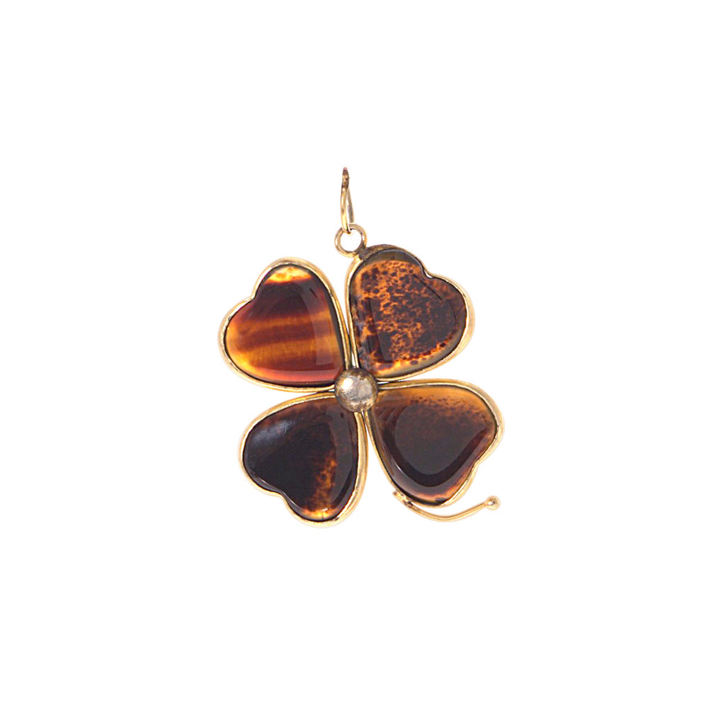 Agate Clover Charm -- Ariel Gordon Jewelry