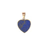 Lapis Inlay Heart Charm - Lapis Inlay Heart Charm -- Ariel Gordon Jewelry