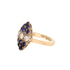 Sapphire and Diamond Navette Ring - Sapphire and Diamond Navette Ring -- Ariel Gordon Jewelry