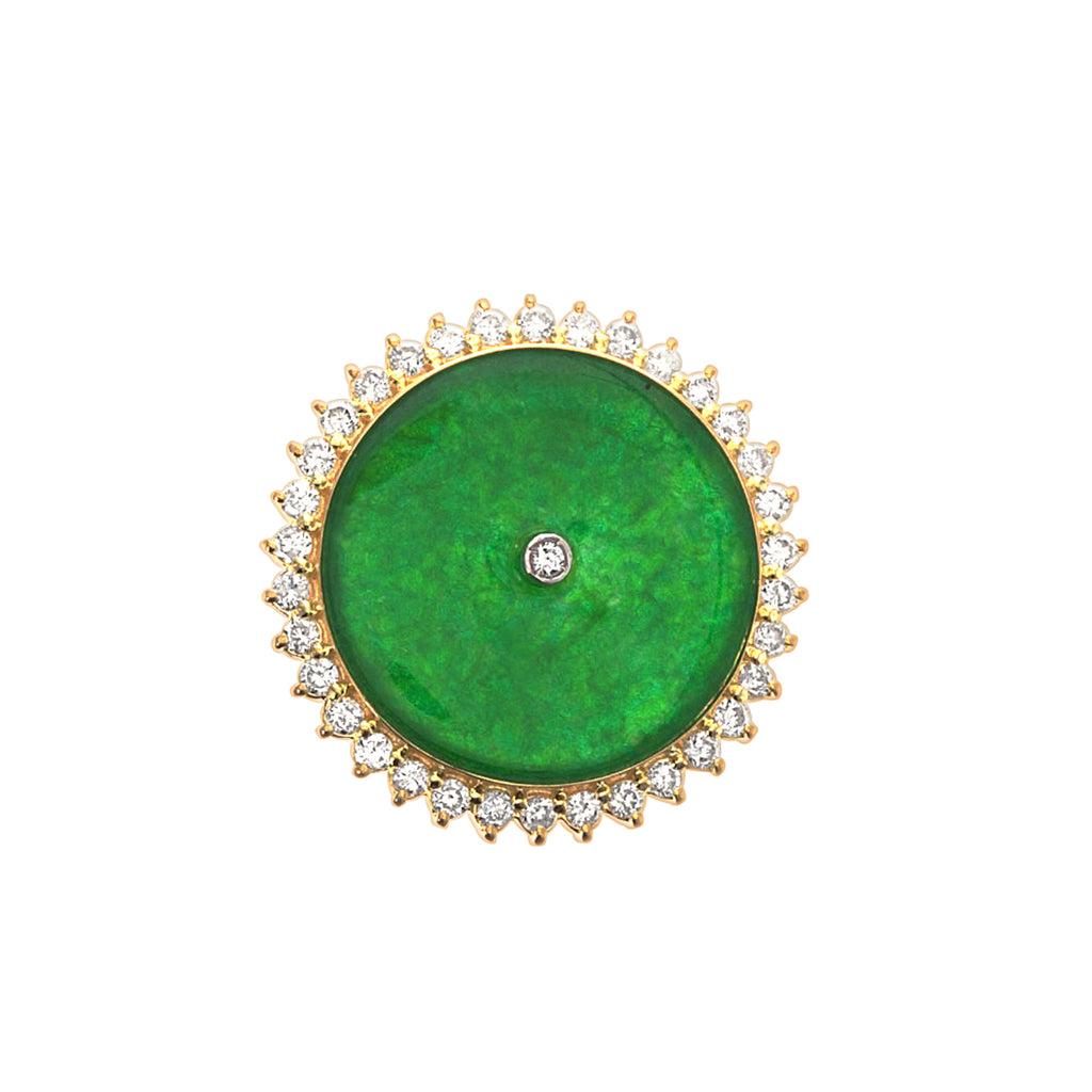 Jadeite Diamond Pendant -- Ariel Gordon Jewelry
