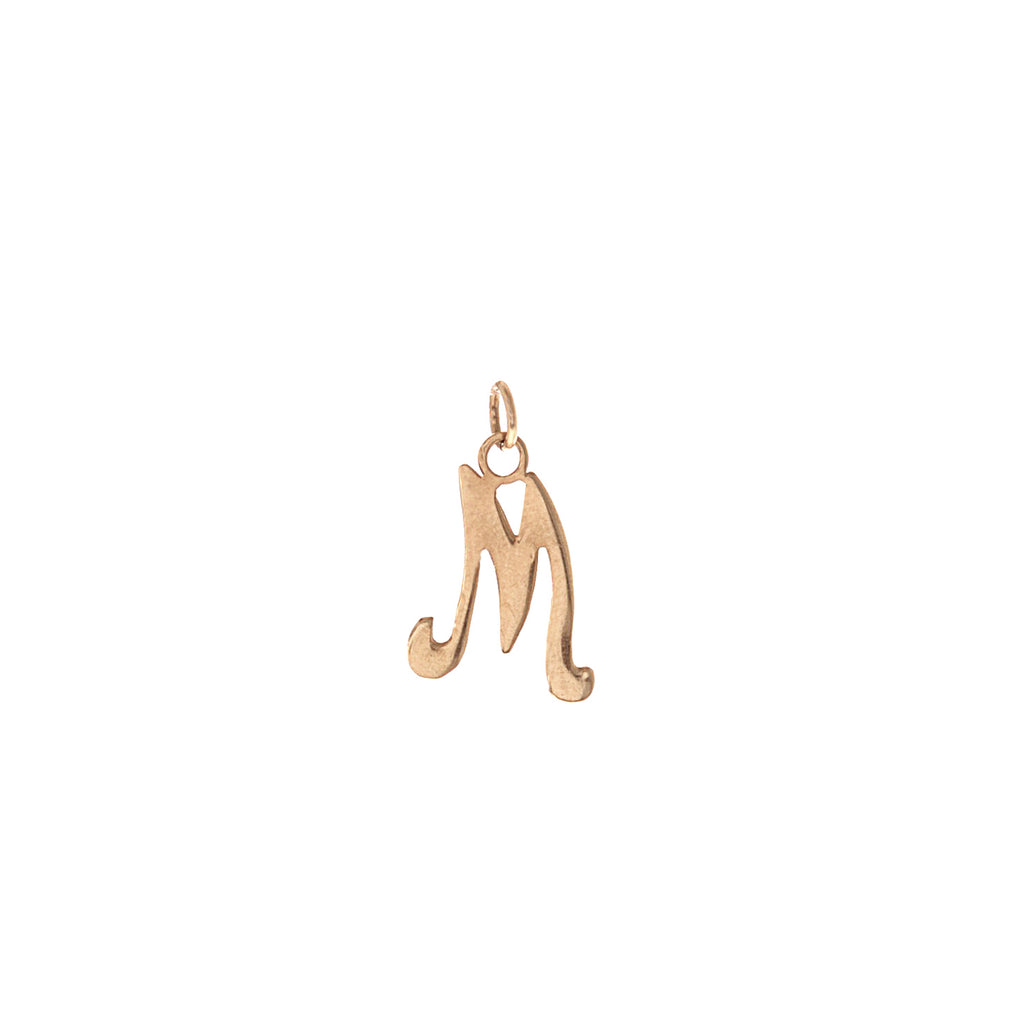 Script M Charm -- Ariel Gordon Jewelry