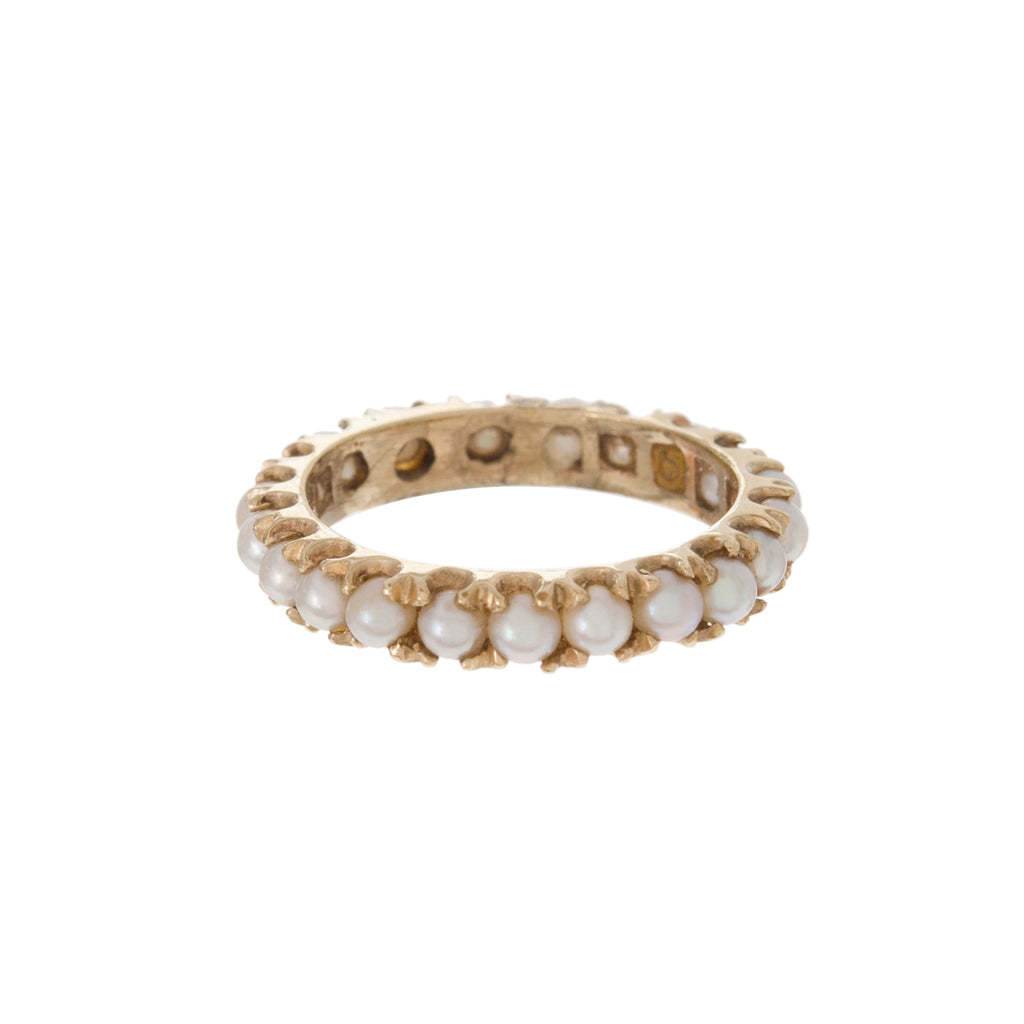 Pearl Eternity Ring -- Ariel Gordon Jewelry