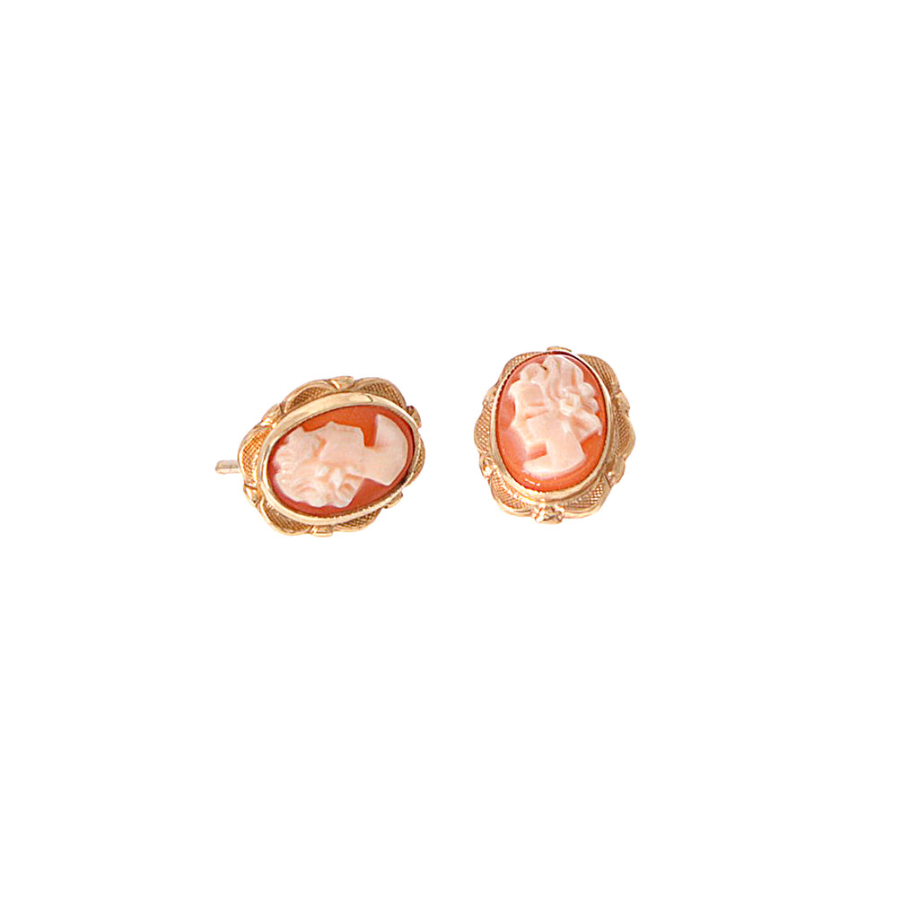Cameo Stud Earrings -- Ariel Gordon Jewelry