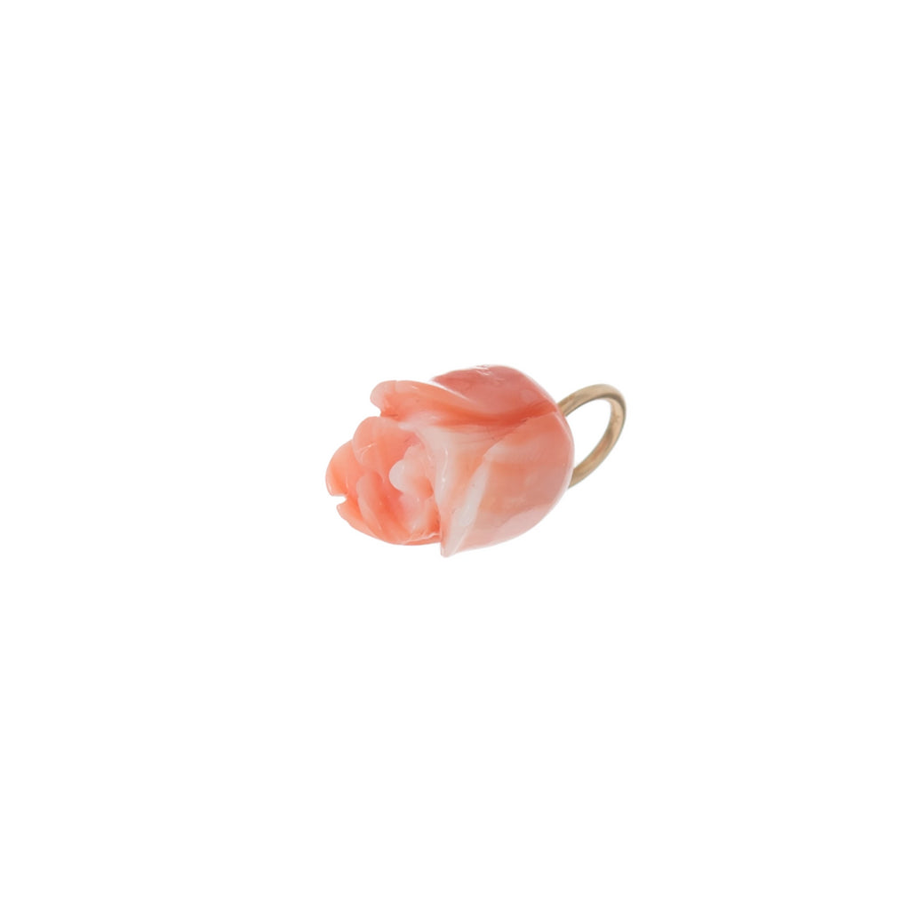 Carved Coral Tulip Charm -- Ariel Gordon Jewelry