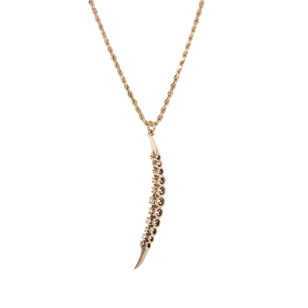 Diamond and Opal Crescent Necklace -- Ariel Gordon Jewelry