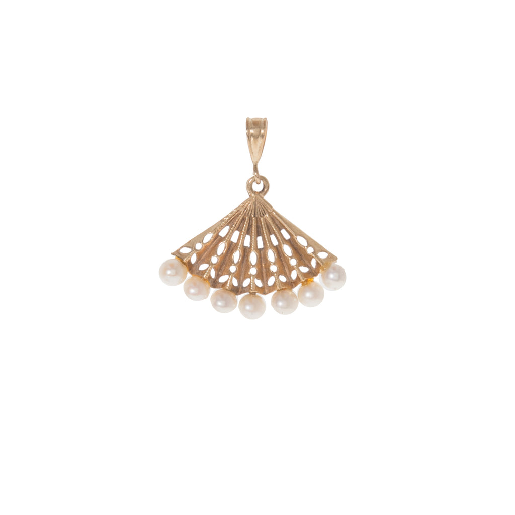 Pearl Fan Charm -- Ariel Gordon Jewelry