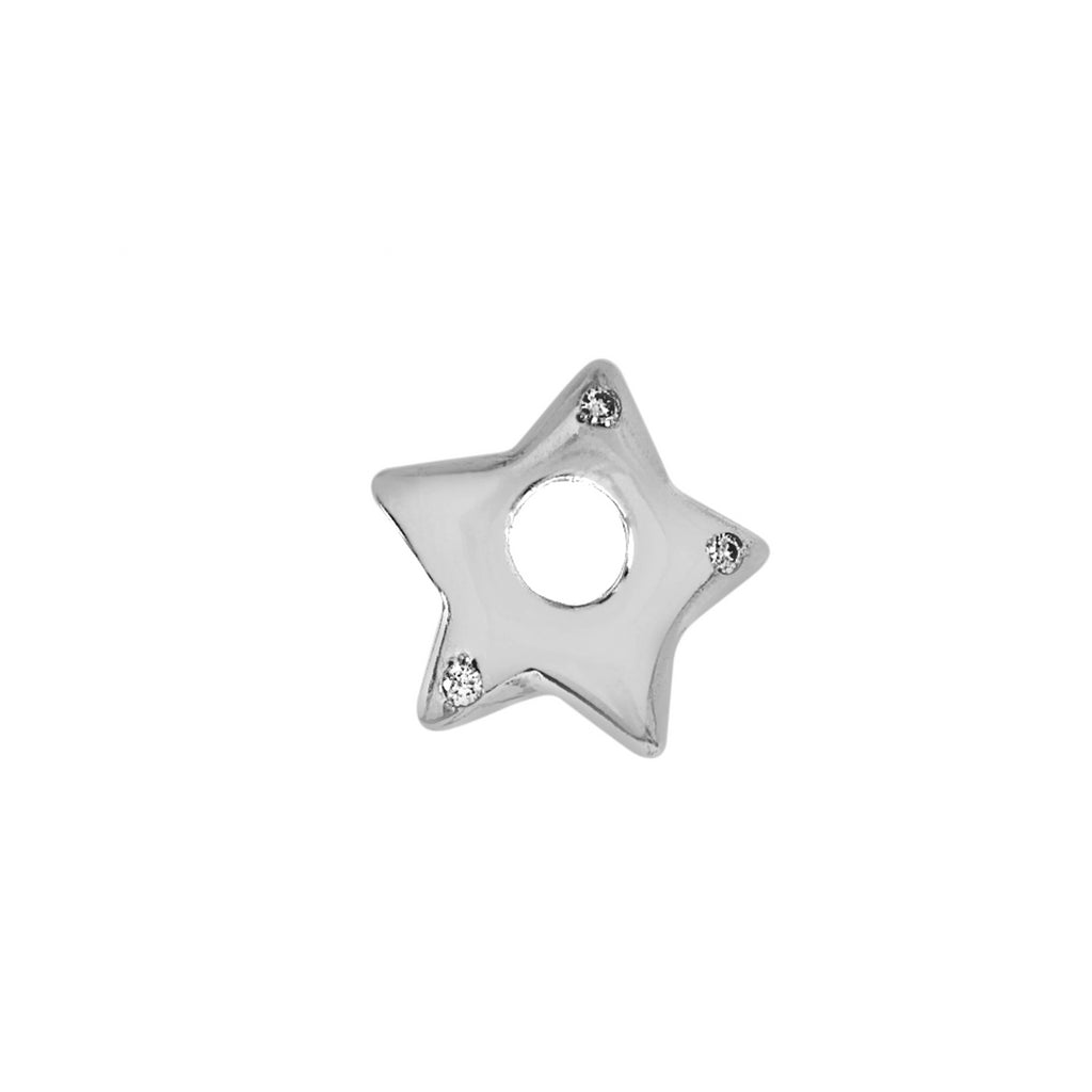 White Gold and Diamond Puffed Star -- Ariel Gordon Jewelry