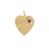Garnet & Pearl Heart Charm - Garnet & Pearl Heart Charm -- Ariel Gordon Jewelry