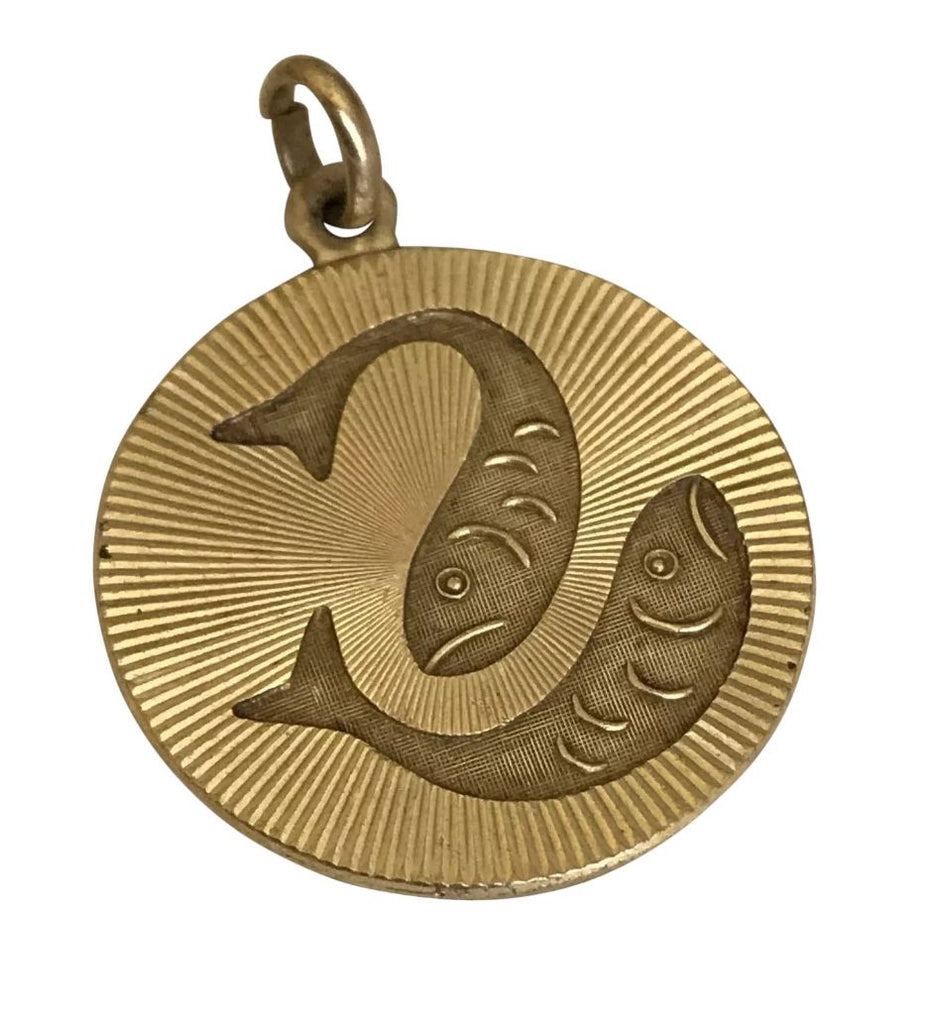 9k Pisces Charm -- Ariel Gordon Jewelry