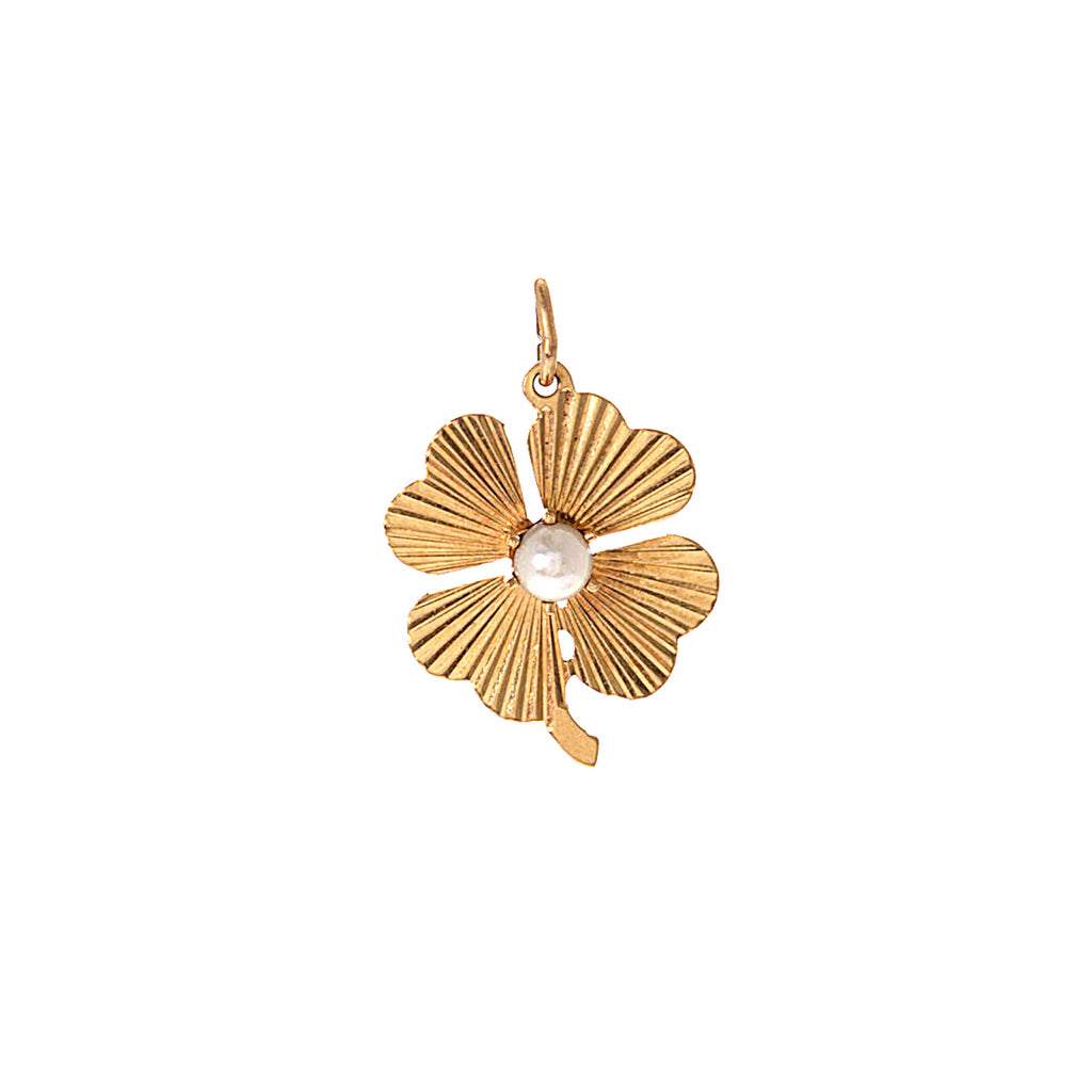 Pearl Clover Charm -- Ariel Gordon Jewelry