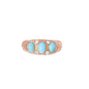 Victorian Turquoise and Diamond Gypsy Ring - Victorian Turquoise and Diamond Gypsy Ring -- Ariel Gordon Jewelry