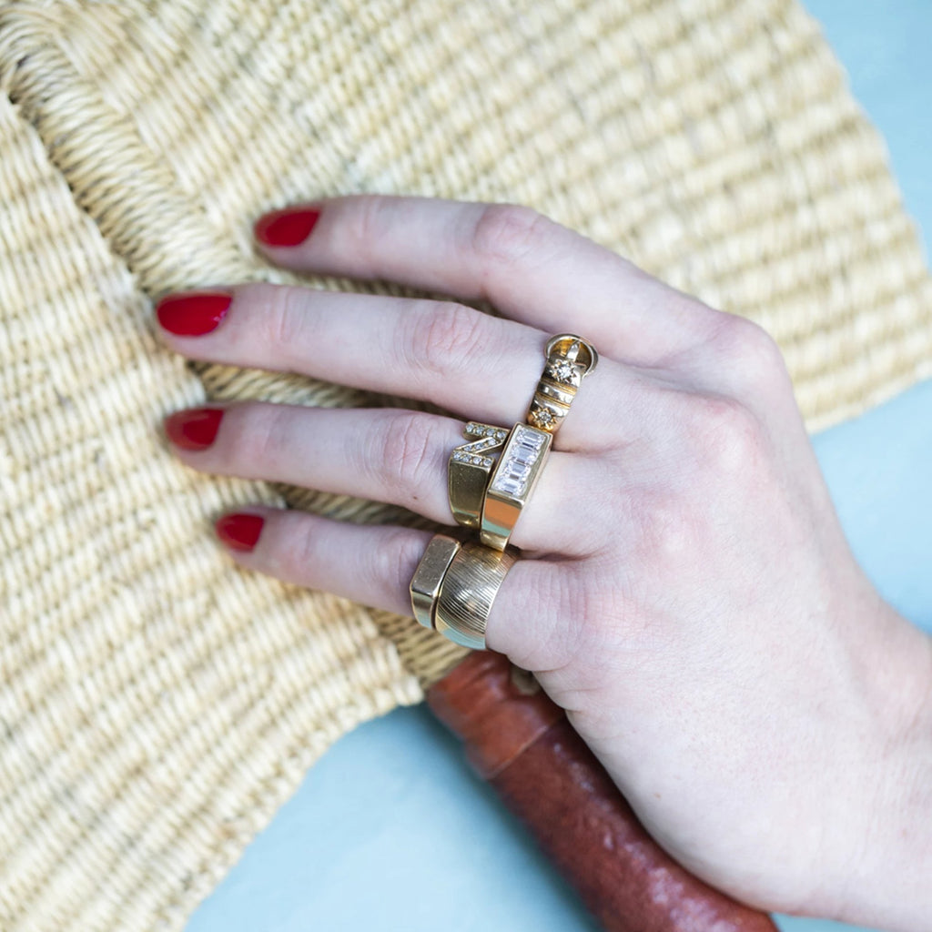 Baby Block Signet Ring -- Ariel Gordon Jewelry