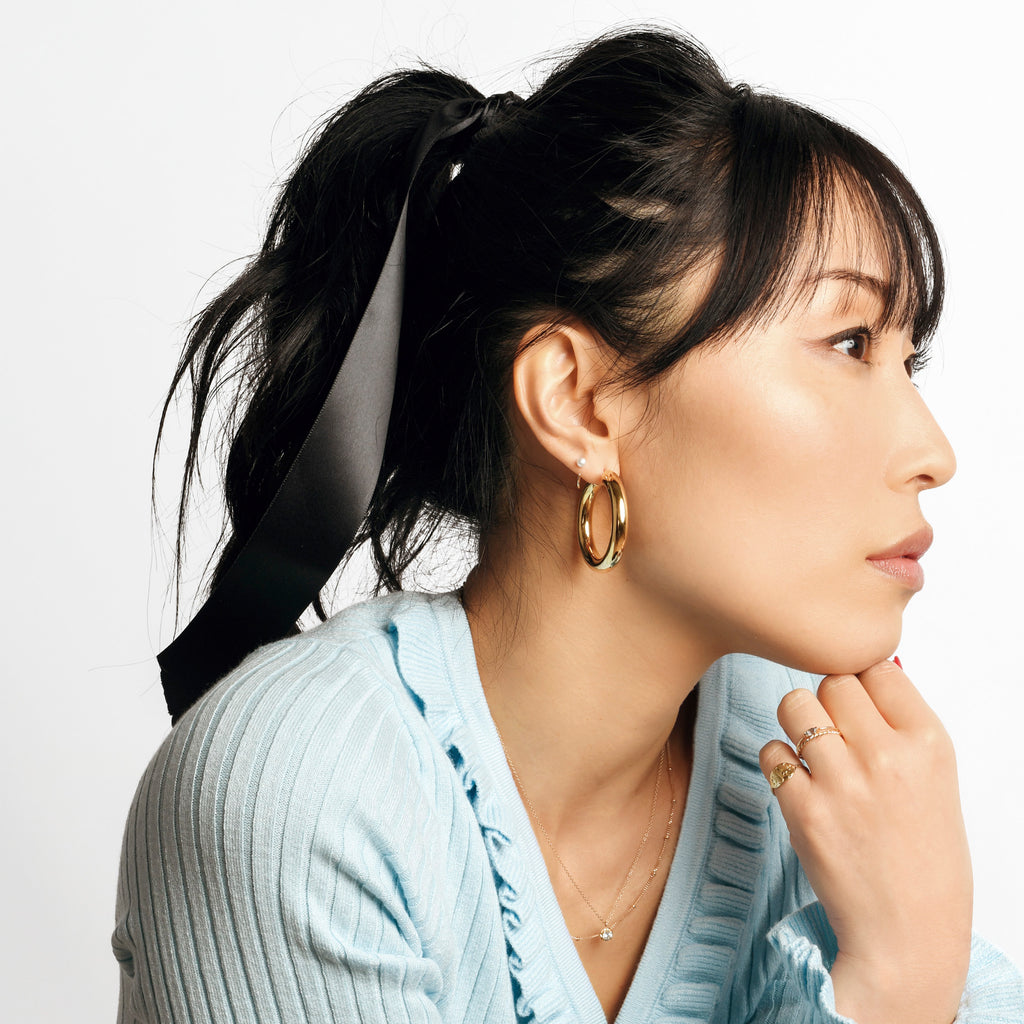 Pearl Dust Hoops -- Ariel Gordon Jewelry
